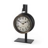 Taxz Metallic Brown Metal Hanging Table Clock, by Mercana, 9" length x 5" width x 16" height thumbnail 1