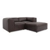 Form Nook Modular Sectional Espresso Brown, Sectional Sofa by Moe's Home, 81" width x 26" height x 71.5" depth thumbnail 2