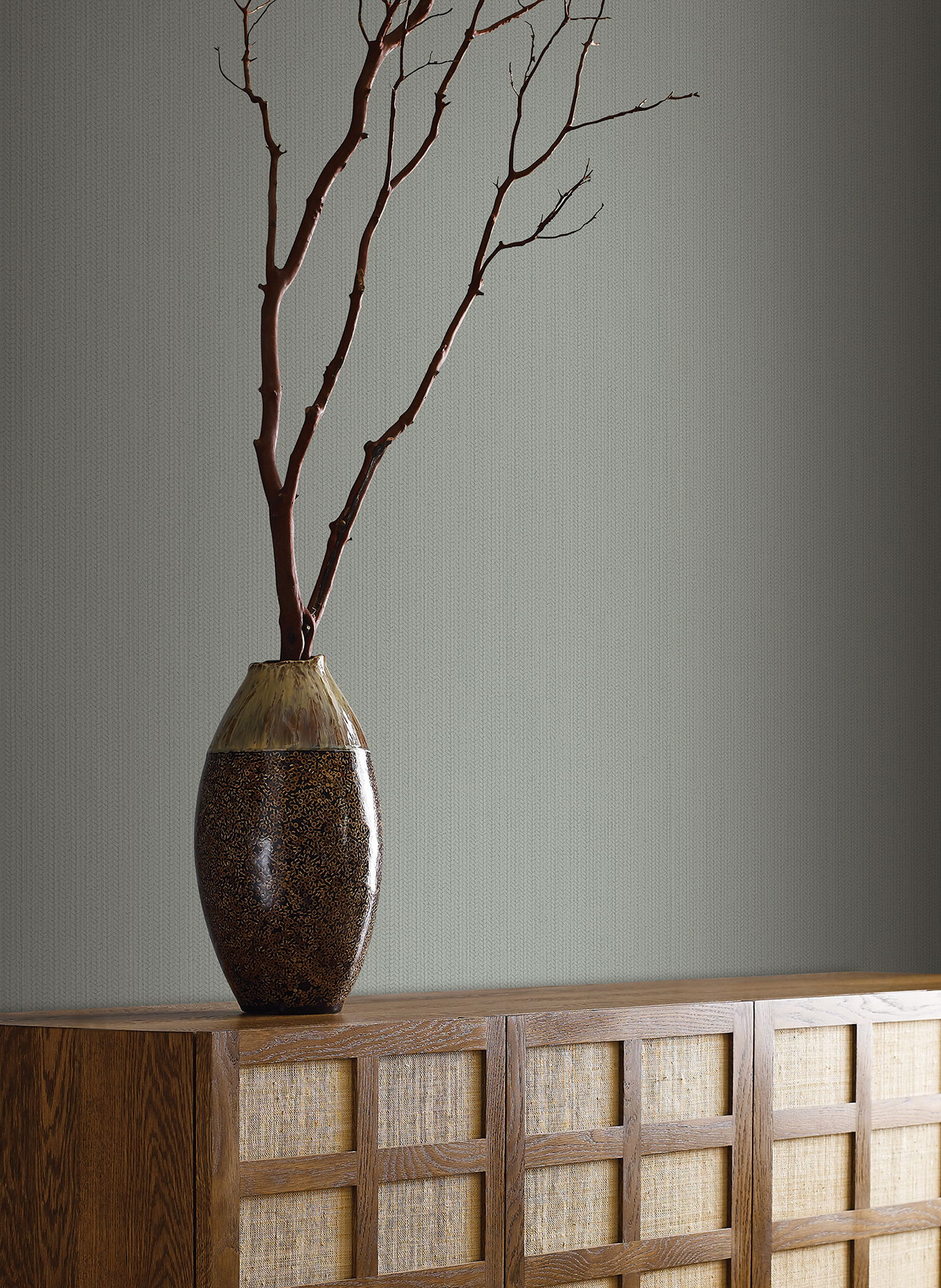 Dutch Braid Sage Wallpaper, by York Wall, 33' length x 1'8.9" width x 0.02" depth View 2