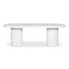 Eris Outdoor Dining Table White, Outdoor Table by Moe's Home, 7'2.5" width x 2'6" height x 2'11.5" depth thumbnail 3