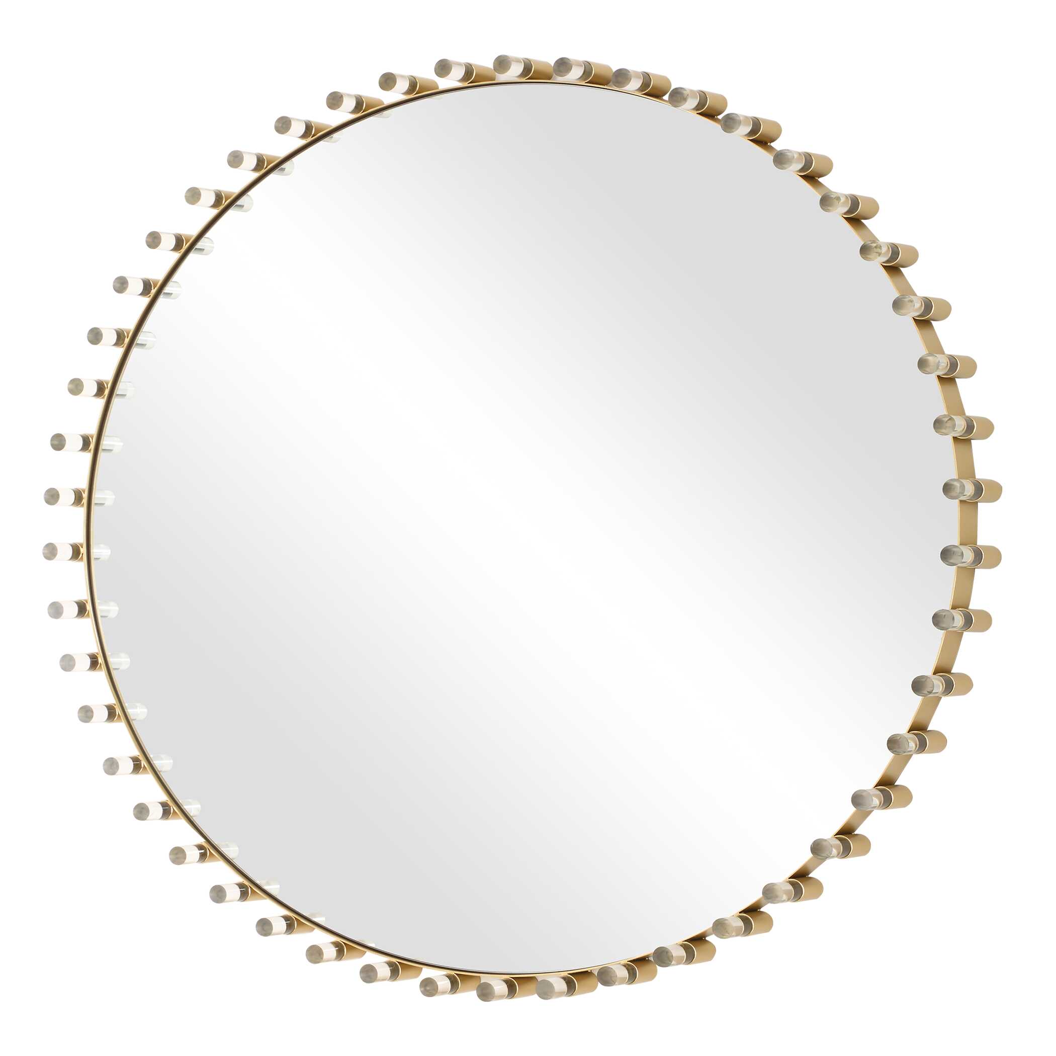 Avelyne Round Mirror, by Uttermost, 37.25" width x 37.25" height x 2.37" depth View 5