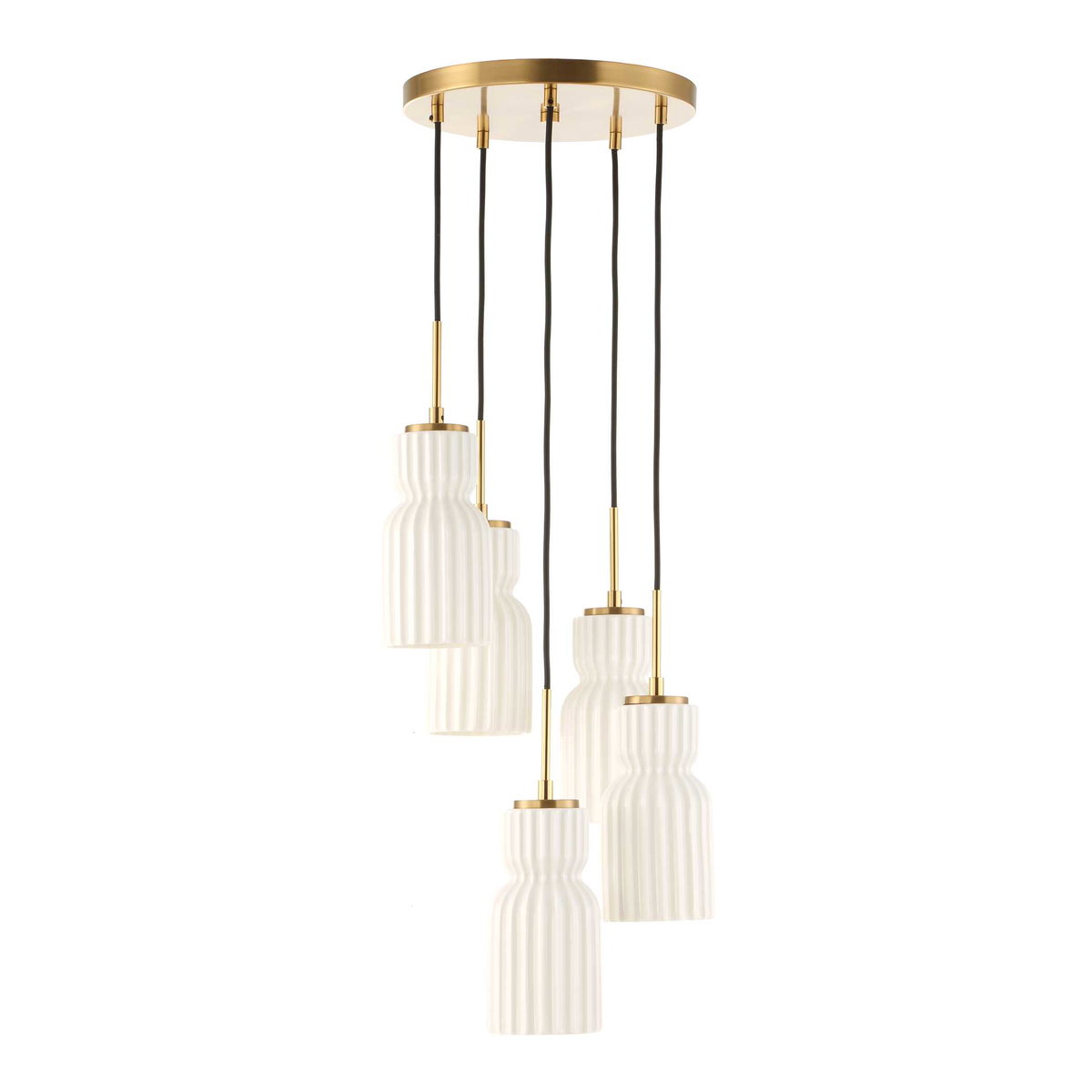 Vanier 5 Light Cluster Pendant, by Uttermost, 9.62" height x 14" diameter View 5