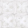 Tin Tile White Peel & Stick Wallpaper, by York Wall, 16'6" length x 1'8.5" width x 0.02" depth thumbnail