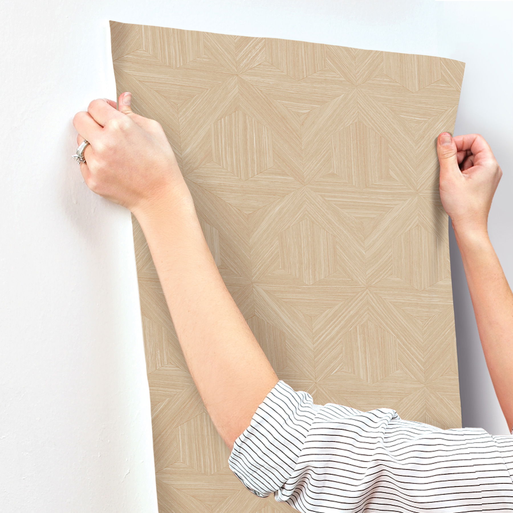 Parquet Tan Wallpaper large image 