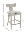 Idris White Counter Stool, Counter & Bar Stool by Uttermost, 20" width x 38" height x 22.5" depth thumbnail 3