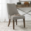 Daxton Earth Tone Armless Chair, Accent Chair by Uttermost, 22" width x 38" height x 27" depth thumbnail 4