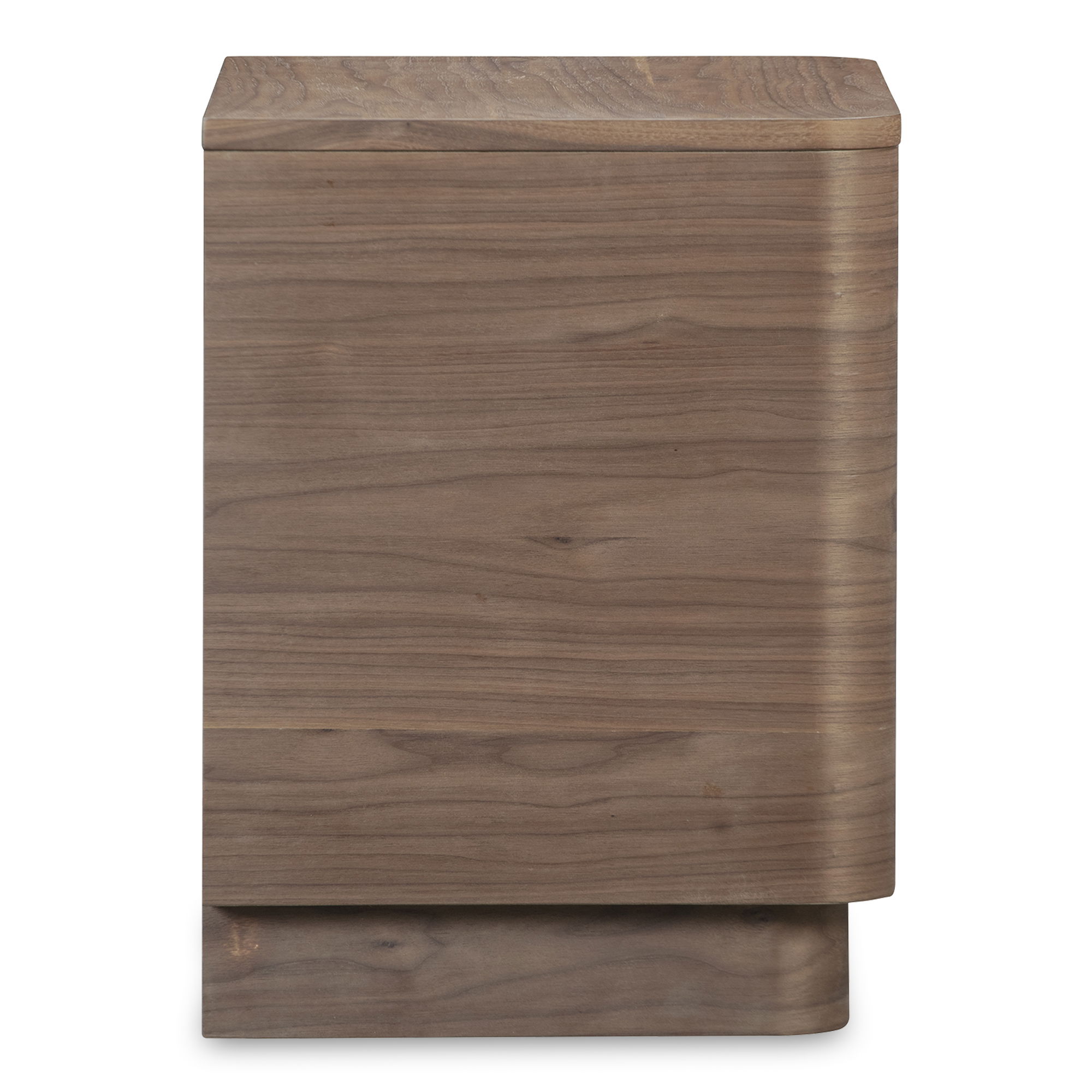 Round Off Tall Nightstand Walnut Brown, by Moe's Home, 20" width x 20" height x 15" depth View 8