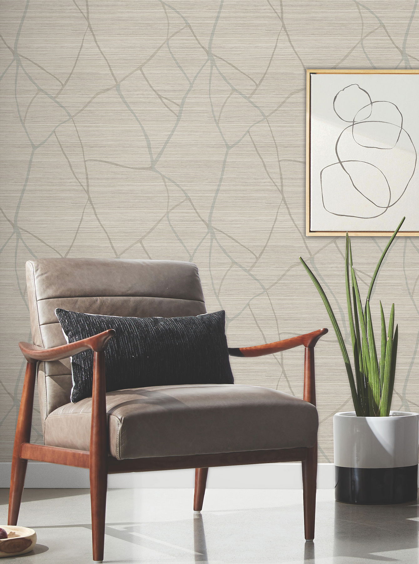 Raska Taupe Wallpaper large image 