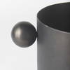 Juno 6.5H Medium Black Iron Vase, by Mercana, 8.5" length x 6" width x 6.5" height thumbnail 9