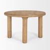 Soma 48' Light Brown Mango Wood Round Dining Table, by Mercana, 48" length x 48" width x 30" height thumbnail 6