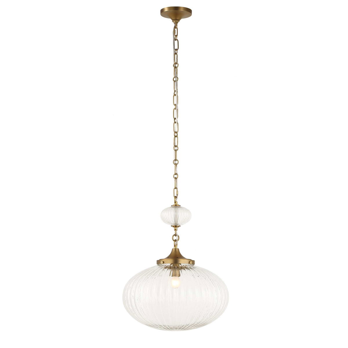 Bellaire 1 Light Glass Shade Pendant, Ceiling Light by Uttermost, 20" height x 16.5" diameter View 6