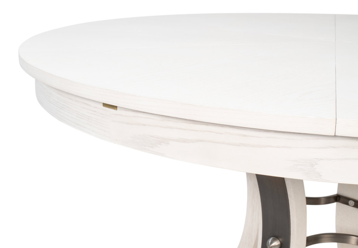 Tower Jupe Dining Table Med Working Wht, by Sarreid, 4'7" length x 4'7" width x 2'6" height View 8