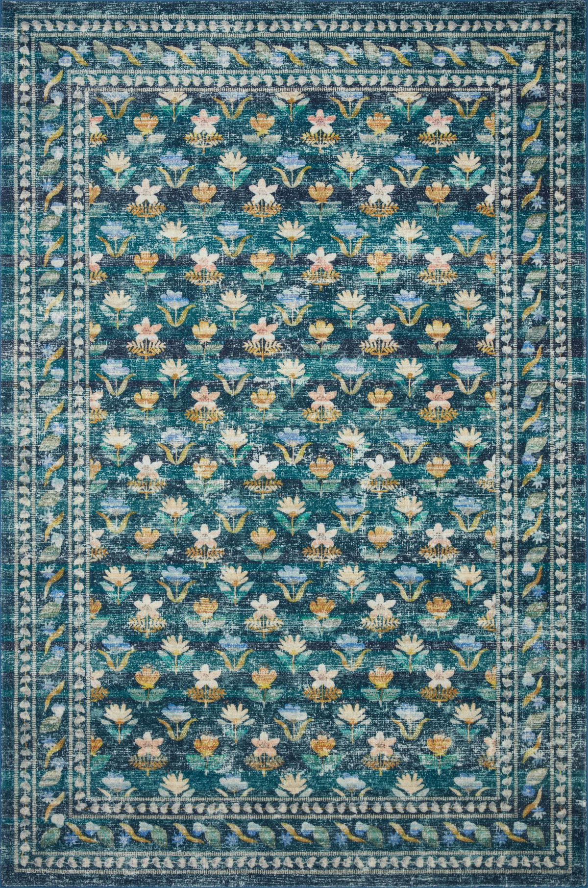 Rifle Paper Co. x Loloi Courtyard Rug, 5' length x 7'6" width View 1