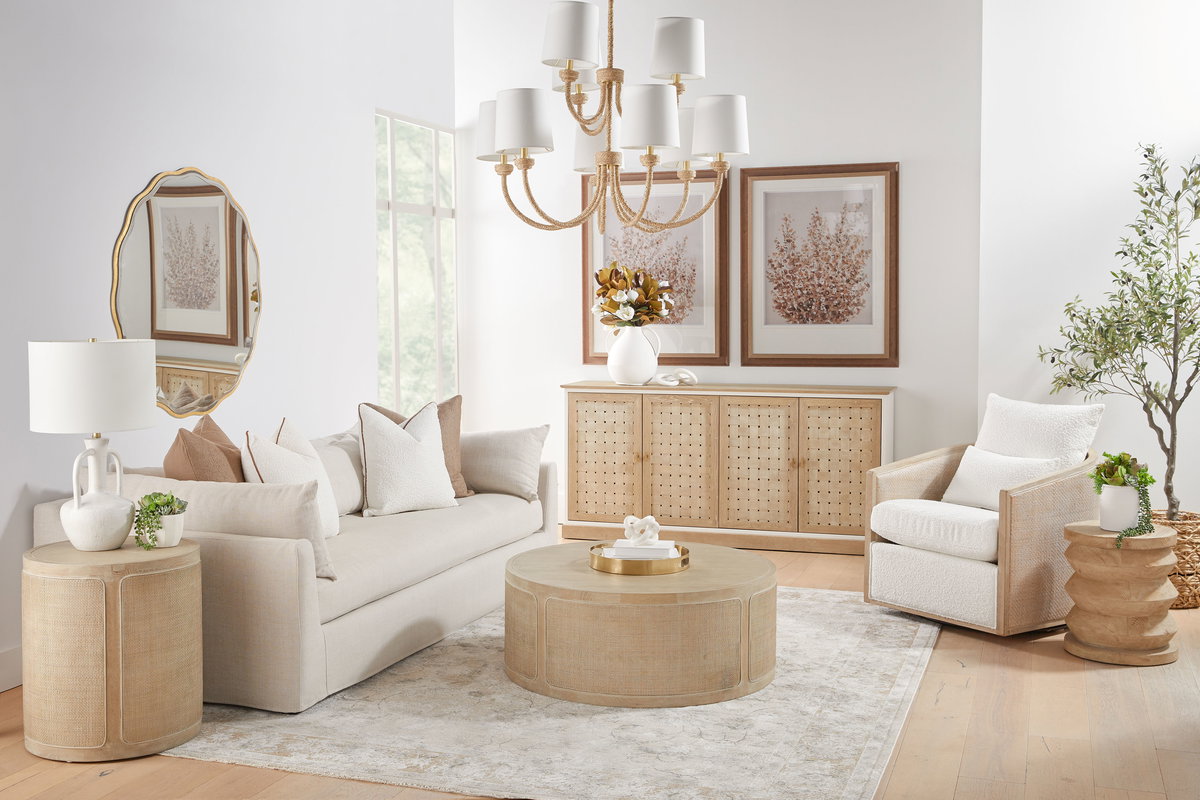 Cane Coffee Table, by Essentials for Living, 40.25" width x 16" height x 40.25" depth View 13