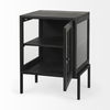 Arelius 20L x 18W x 26H Black-Brown Wood with Black Metal Frame End/Side Table thumbnail 5