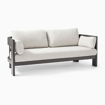 Online Designer Patio Caldera Aluminum Sofa, 75" Sofa, Antique Bronze