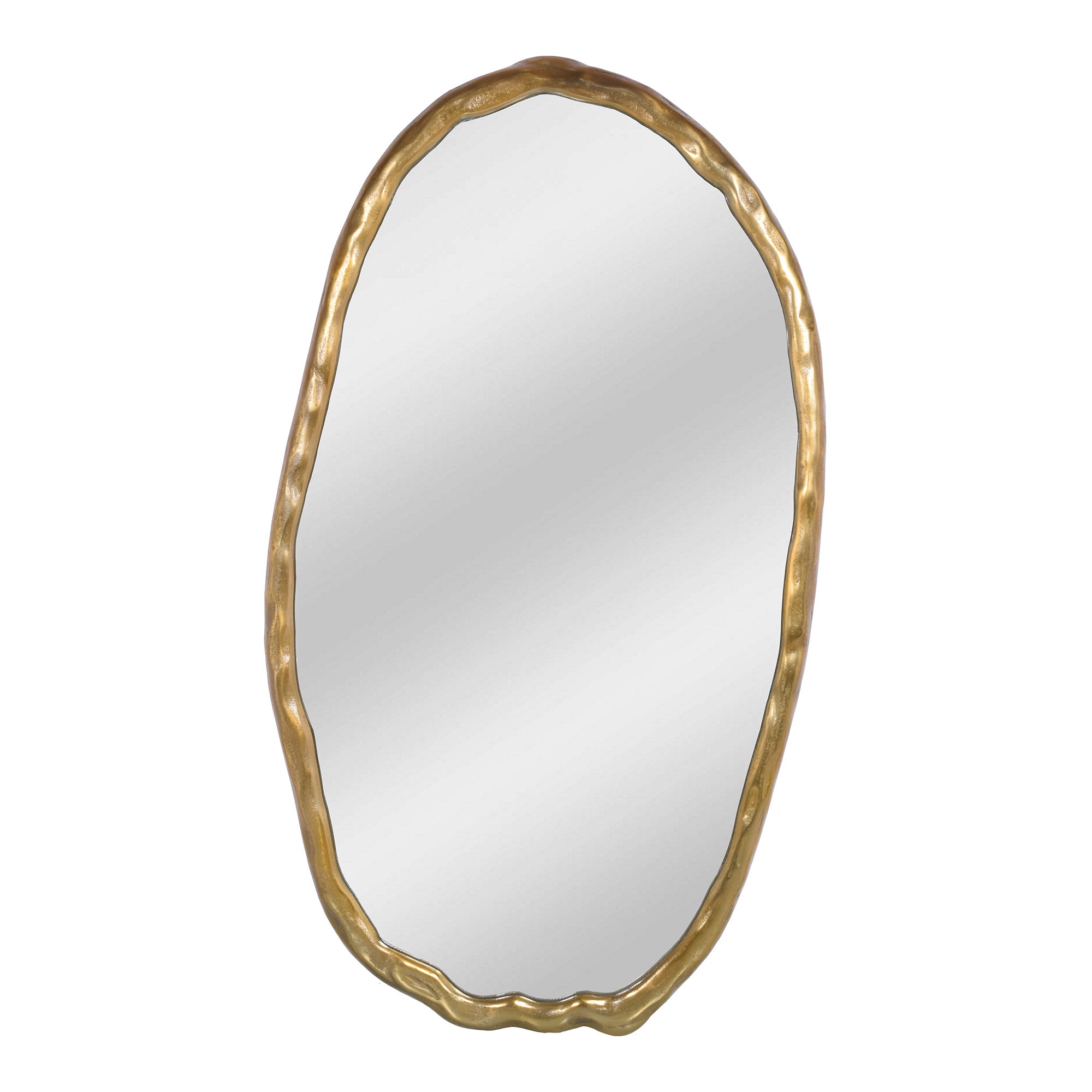 Foundry Oval Mirror Gold, by Moe's Home, 28" width x 50" height x 1.5" depth View 1