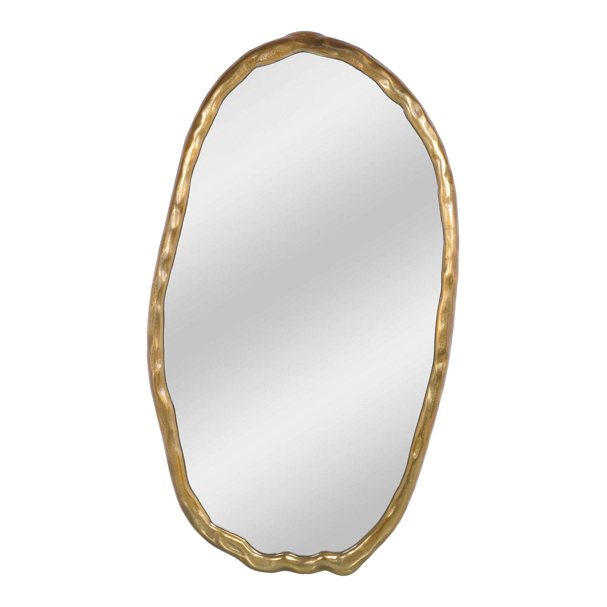 Foundry Oval Mirror Gold, by Moe's Home, 28" width x 50" height x 1.5" depth View 1