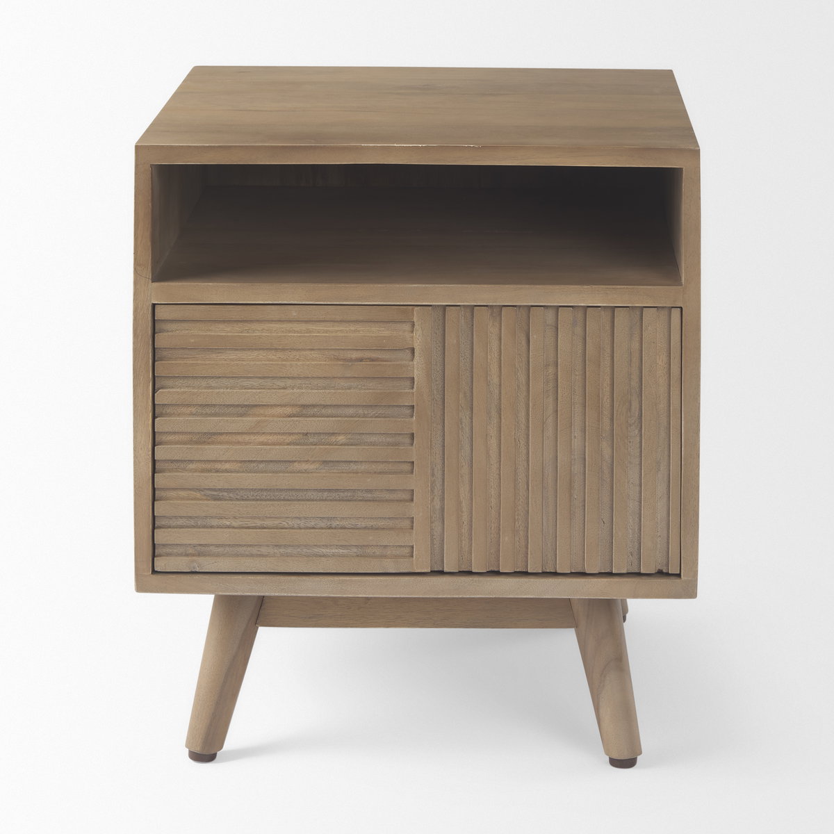 Sable  19.0L x 19.0W x 21.5H Light Brown Wood Side Table, Side & End Table by Mercana, 19" length x 19" width x 21" height View 5