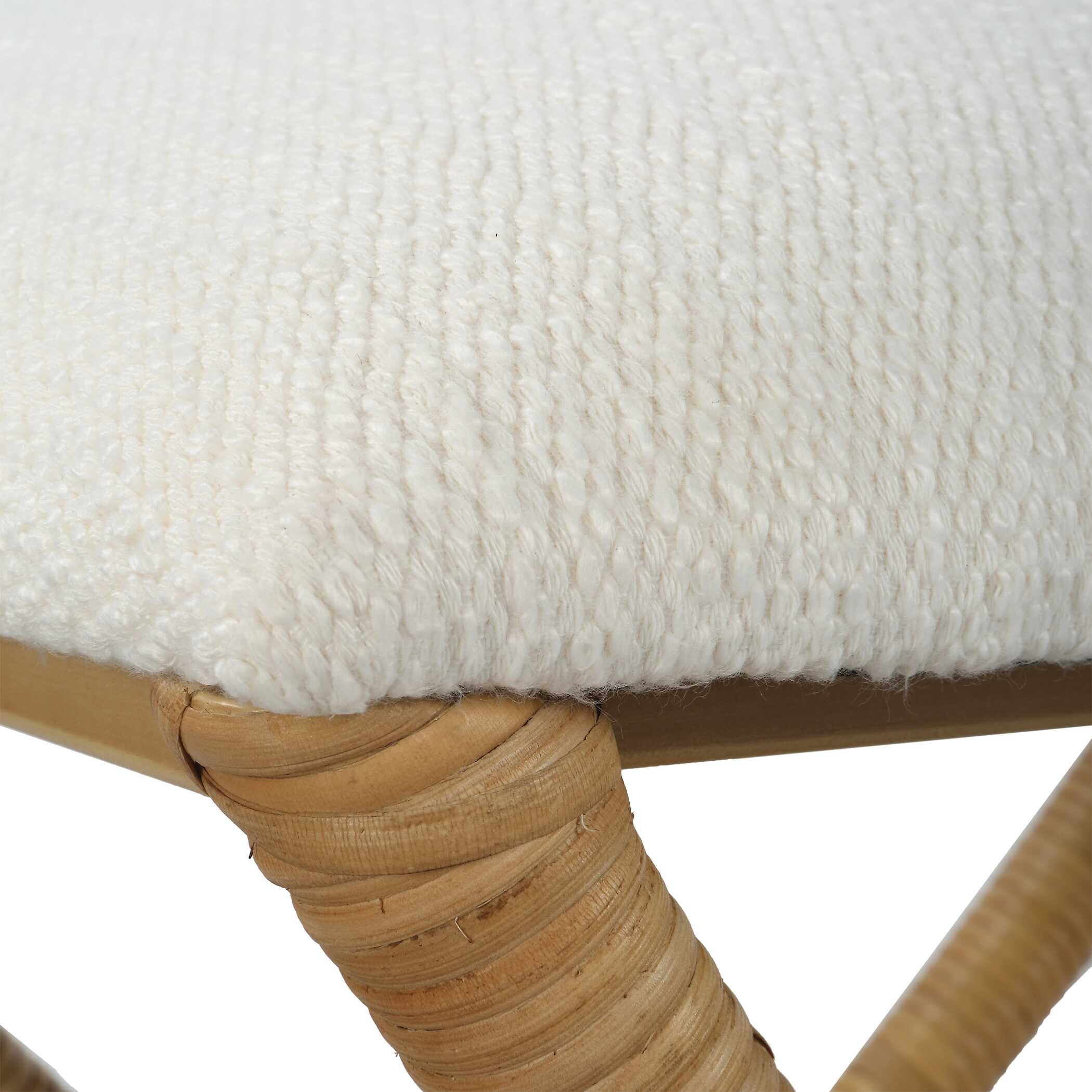 Expedition White Fabric Small Bench Expedition White Fabric Small Bench large image