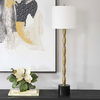 Ezra Brass Buffet Lamp, by Uttermost, 9" width x 37" height x 9" depth thumbnail 4