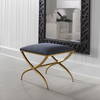 Crossing Small Navy Bench, Benche by Uttermost, 23.5" width x 20" height x 18" depth thumbnail 2