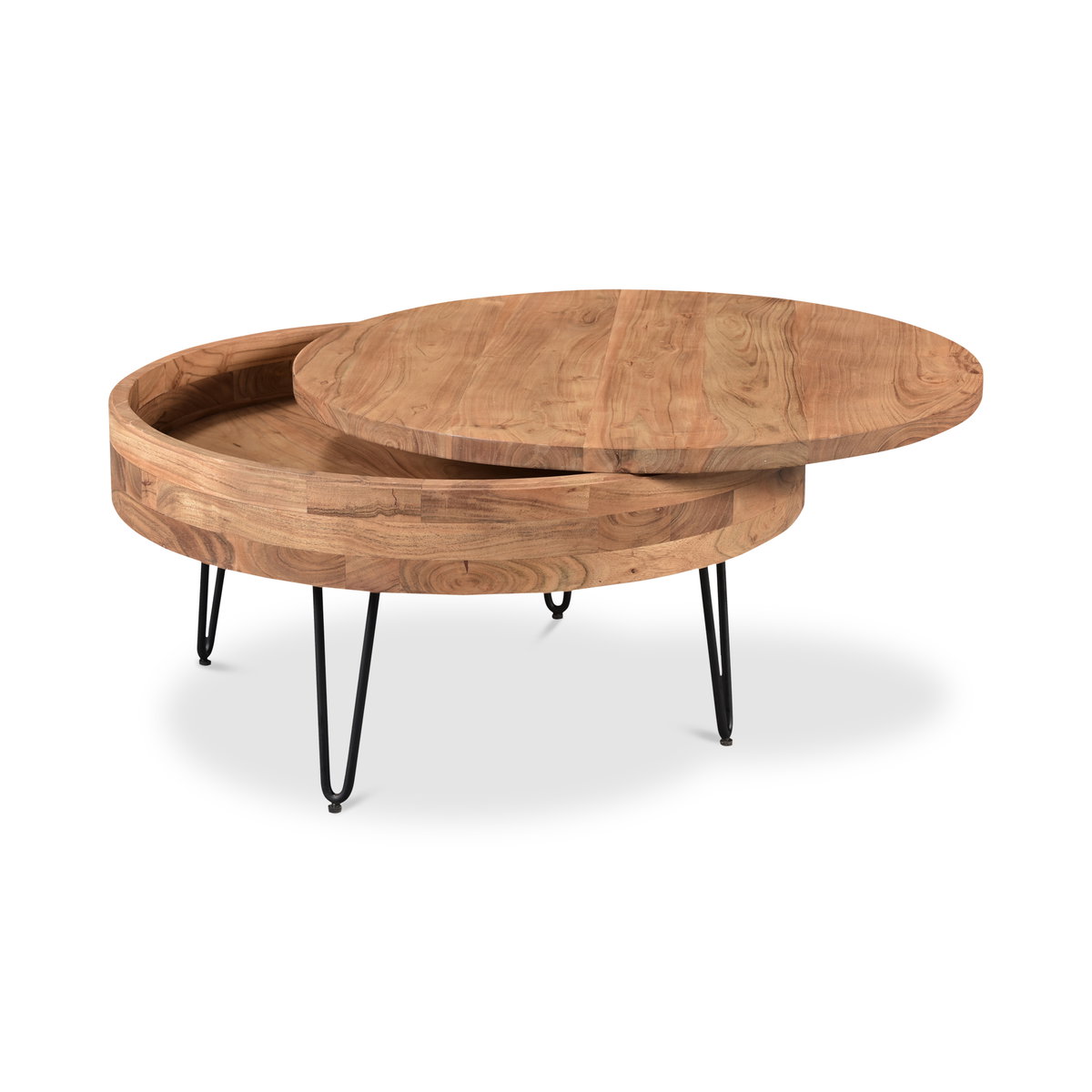 Privado Storage Coffee Table Natural, by Moe's Home, 31" width x 16" height x 31" depth View 2