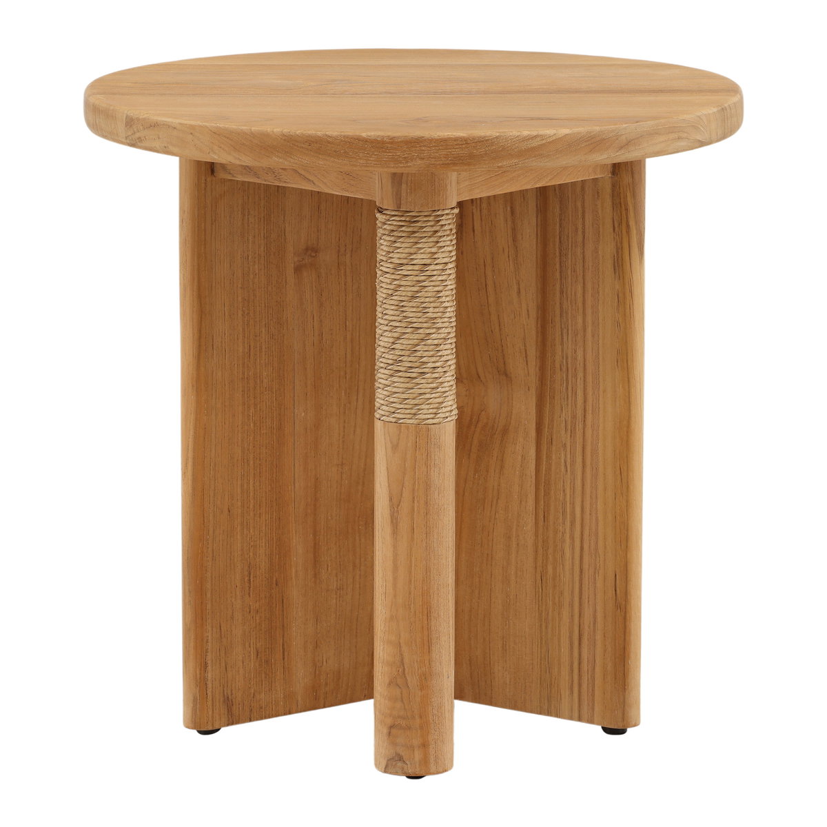 Phaedra Outdoor Side Table Natural, Side & End Table by Dovetail, 19.75" width x 20" height x 19.75" depth View 2