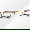 Marquisa 34.25L x 34.25W x 16.5H Small Brown Wood with Black Metal Coffee Table thumbnail 10