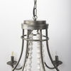 Selma White Wood Bead and Metal Chandelier, by Mercana, 37.8" length x 33.27" width x 96.85" height thumbnail 6