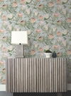 Protea Dusty Blue & Coral Wallpaper thumbnail 1