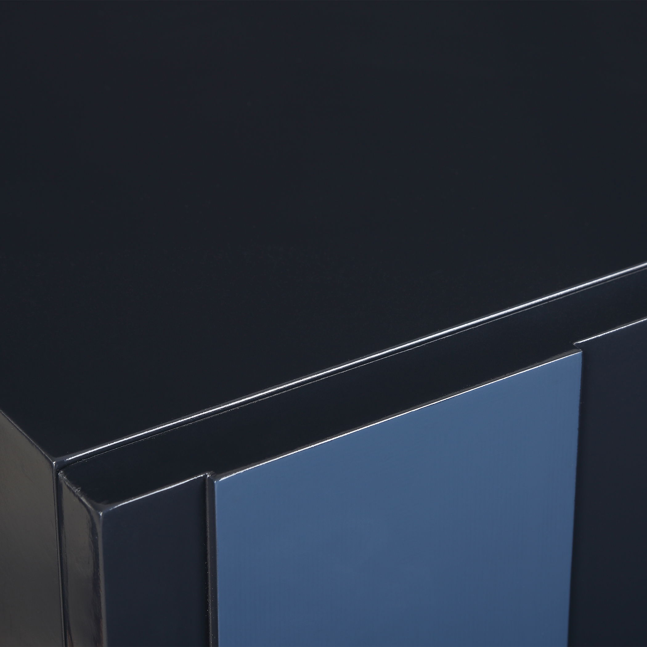 Valeria 2 Door Glossy Blue Cabinet large image 