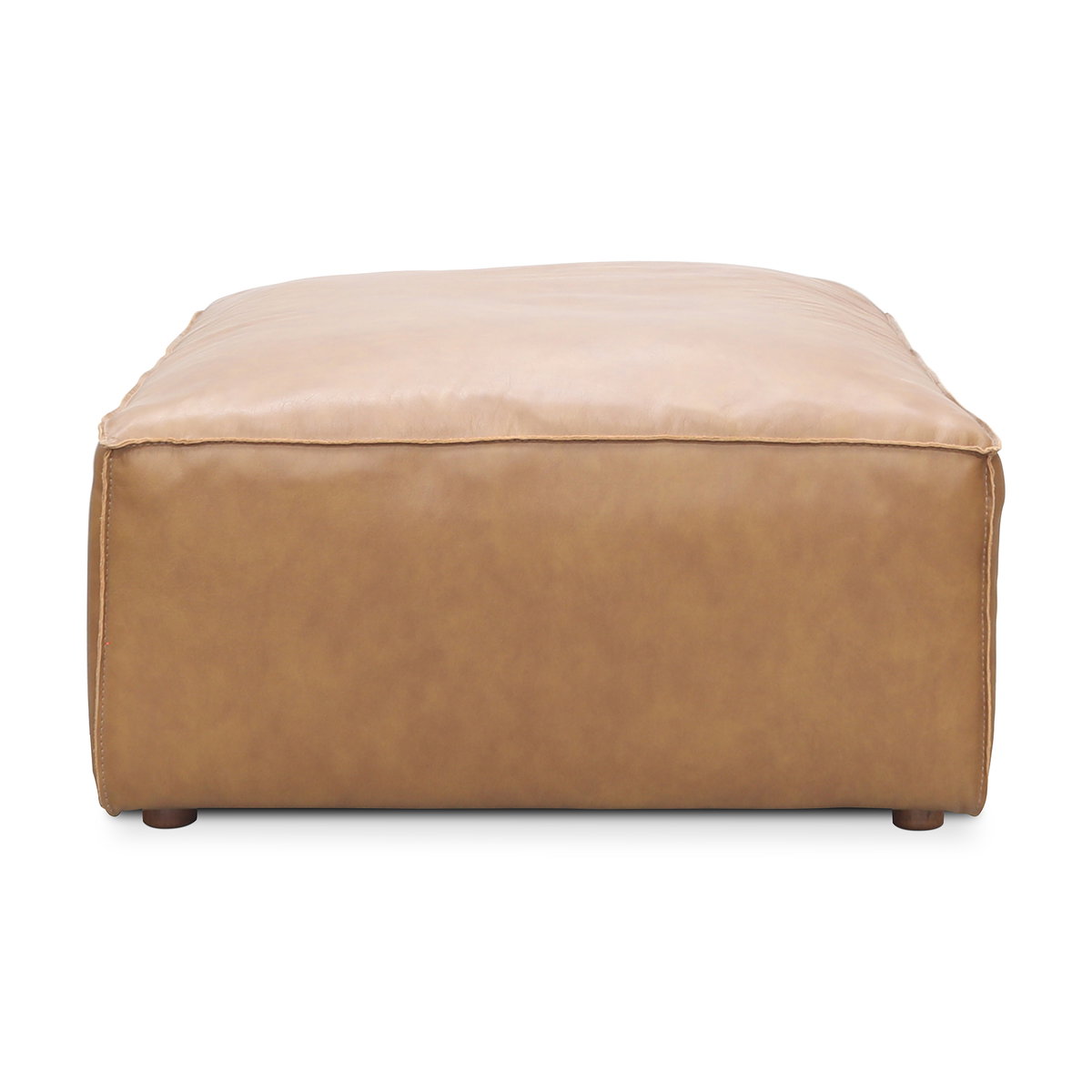 Form Ottoman Sonoran Tan Leather, by Moe's Home, 31" width x 17" height x 40.5" depth View 3