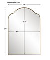 Sidney Arch Mirror, by Uttermost, 1'8" width x 2'6" height x 1.12" depth thumbnail 3