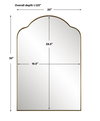 Sidney Arch Mirror, by Uttermost, 20" width x 30" height x 1.12" depth thumbnail 3