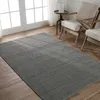 Rectangle Easton Solid Color Hand Loomed Wool Area Rug in Gray thumbnail 5