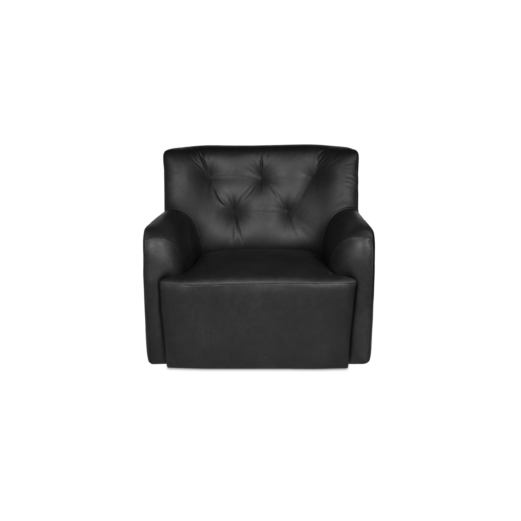 Sullivan Swivel Chair Black, Accent Chair by Moe's Home, 34.65" width x 33" height x 34.65" depth View 1