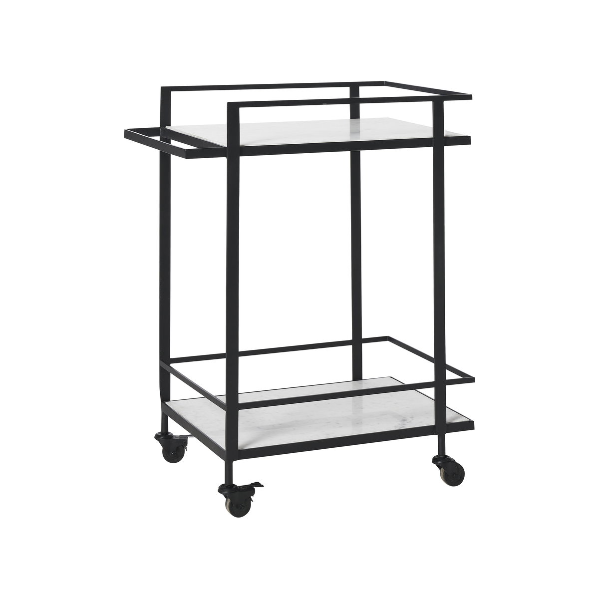 Colton Bar Cart, Shelving & Bookcase by Renwil, 33" height x 15" depth View 2