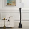 Layla Black Tapered Floor Lamp, by Uttermost, 20" width x 63.25" height x 20" depth thumbnail 4