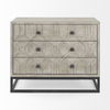 Genevieve I 39L x 16W Light Brown Fir Veneer 3 Drawer Accent Cabinet thumbnail 4