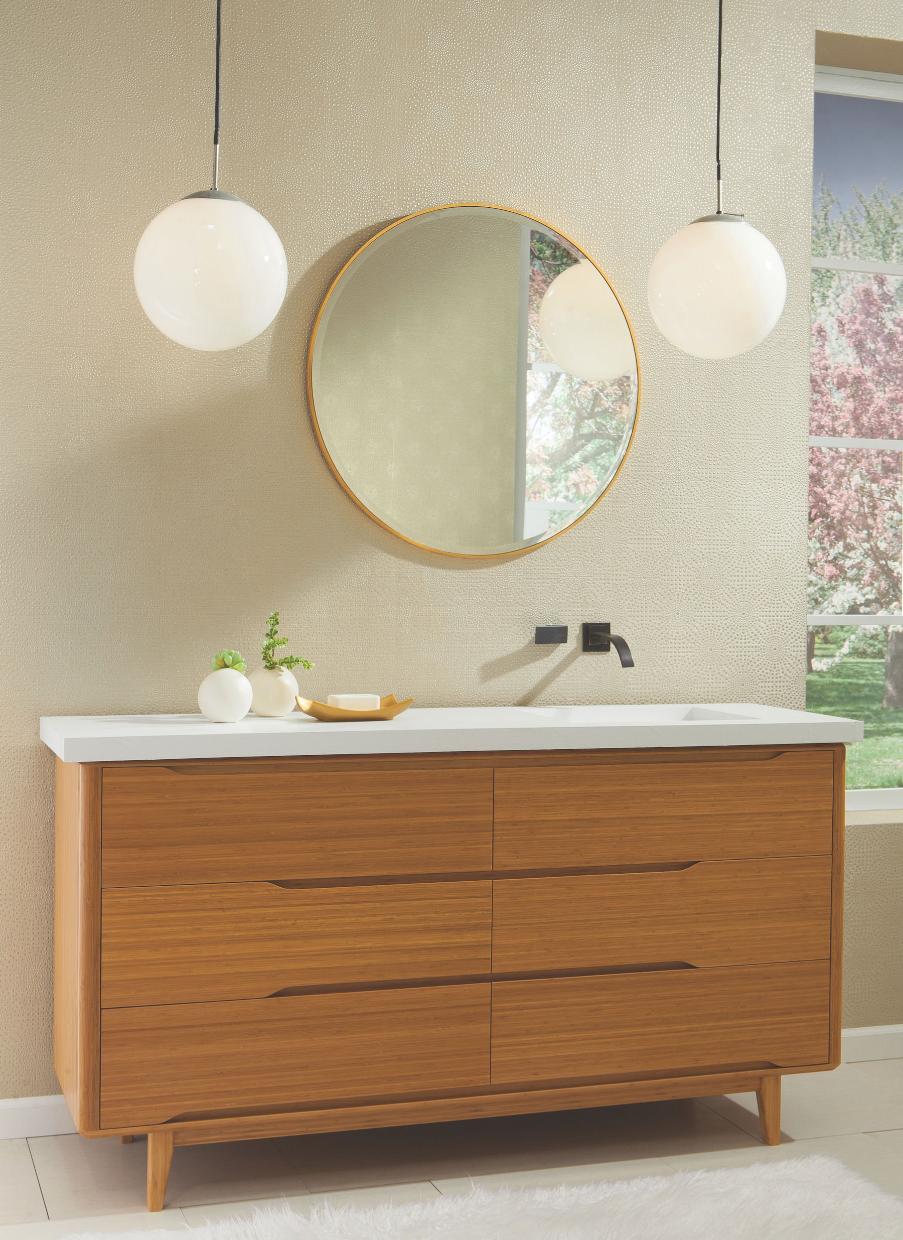 Circle Burst Metallic Wallpaper, by York Wall, 33' length x 1'9" width x 0.02" depth View 2