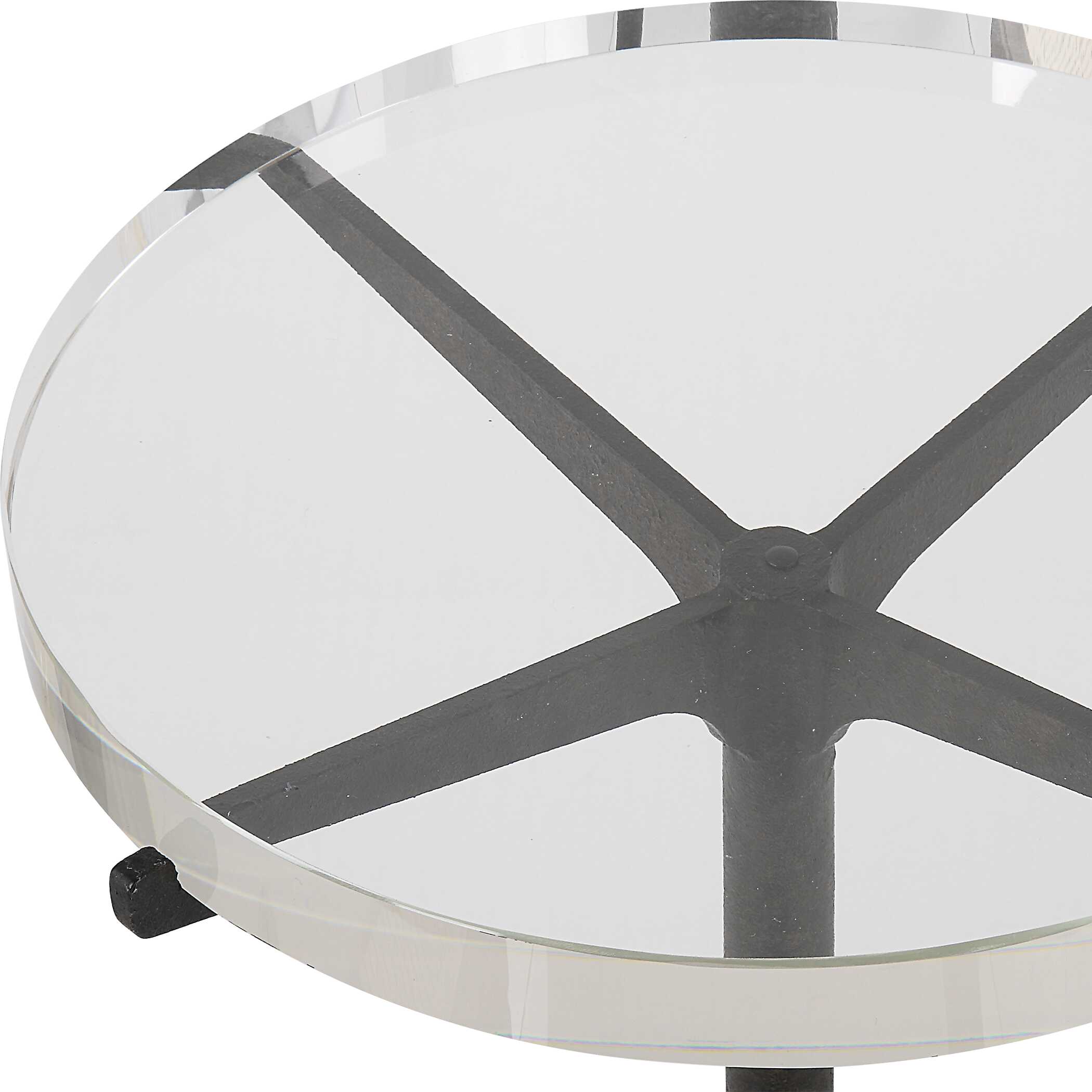 Forge Industrial Accent Table, Furniture by Uttermost, 12" width x 24.75" height x 12" depth View 5