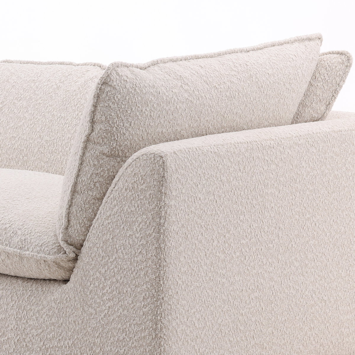 Ramona Sofa Cream, Sofas & Sectional by Dovetail, 103.5" width x 31" height x 43" depth View 5