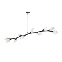 Online Designer Business/Office Dreanda 10 - Light Dimmable Modern Linear Chandelier