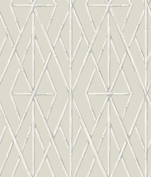 Riviera Bamboo Trellis Cream Wallpaper