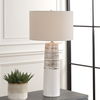 Haven White Glaze Table Lamp thumbnail 1