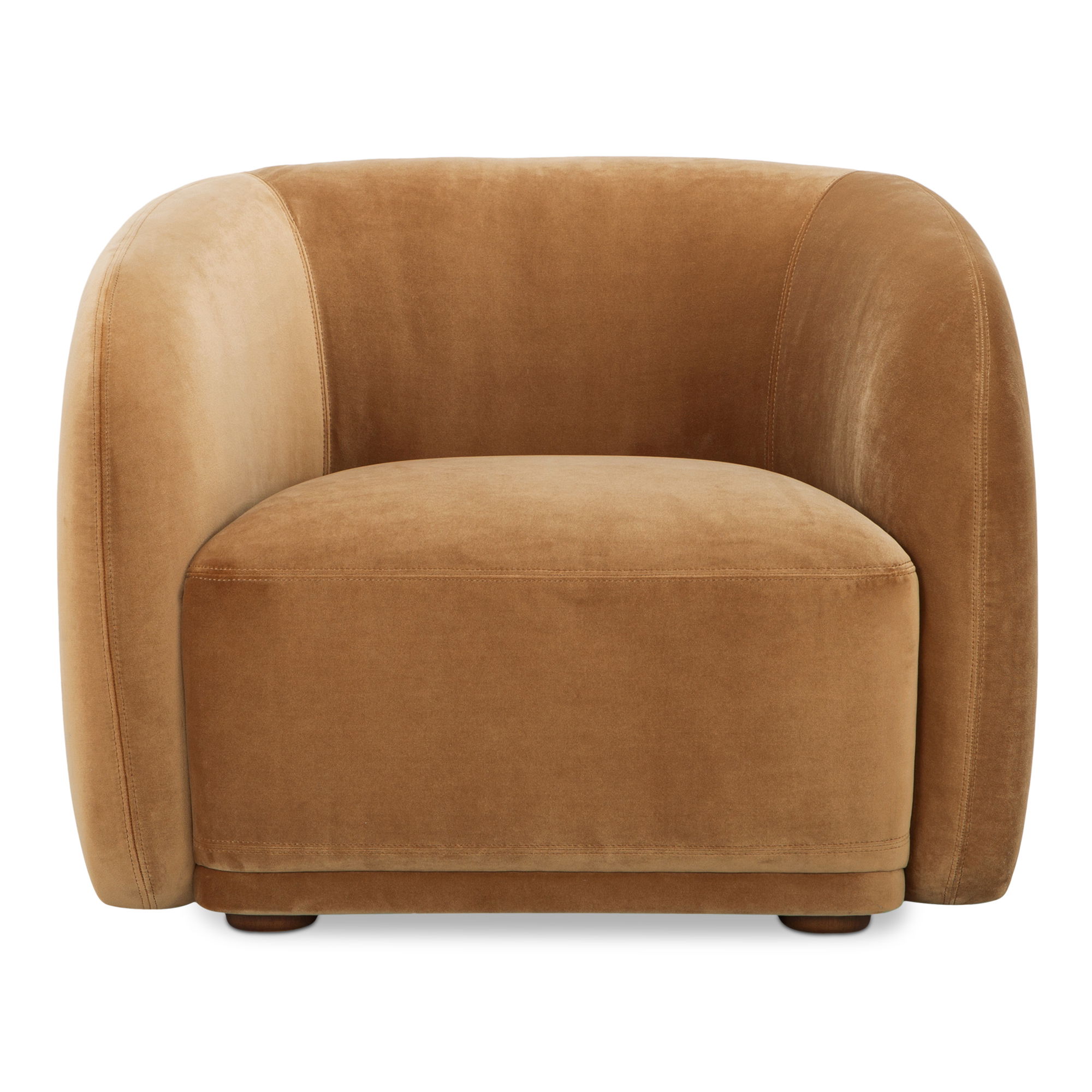 Faye Accent Chair Tan Faux Mohair large image 