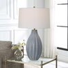 Veston Blue Glaze Table Lamp, by Uttermost, 17" width x 28" height x 17" depth thumbnail 2