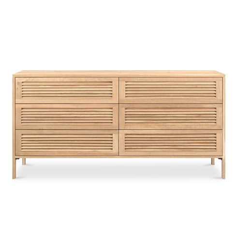 Teeda 6 Drawer Dresser Natural