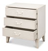 Willow 3 Drawer Commode, Antique White, Cabinets & Chest by Sarreid, 26" length x 16" width x 28" height thumbnail 9